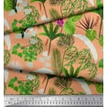 thumbnail image 3 of Soimoi Poly Georgette Fabric Orchid,Palm & Monstera Tropical Printed Craft Fabric by The Yard 52 Inch Wide, 3 of 3