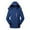 Blue, variant on Herrnalise Men's Three Charging Intelligent Heating Cotton Padded Jacket Hooded Pocket Zipper Solid Fashion Leisure Travel Heating Charge Jacket Blue