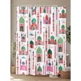thumbnail image 4 of Shower Curtain Red Castle Stars Moon Bathroom Curtains with Hooks, Waterproof Fabric Colorful Graffiti Bath Shower Curtains Set for Bathroom Bathtubs Decor 72x72 Inch, 4 of 8