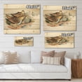 thumbnail image 4 of Designart 'Ancient Birds In The Wild III' Traditional Print on Natural Pine Wood, 4 of 5