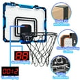 thumbnail image 2 of Jaawind Basketball Hoop for Kids, Indoor Over the Door Mini Basketball Hoops with LED Lighting and Sounds, Electronic Scoreboard and 3 Balls, Basketball Toys Gifts for Boys Girls-Blue, 2 of 8