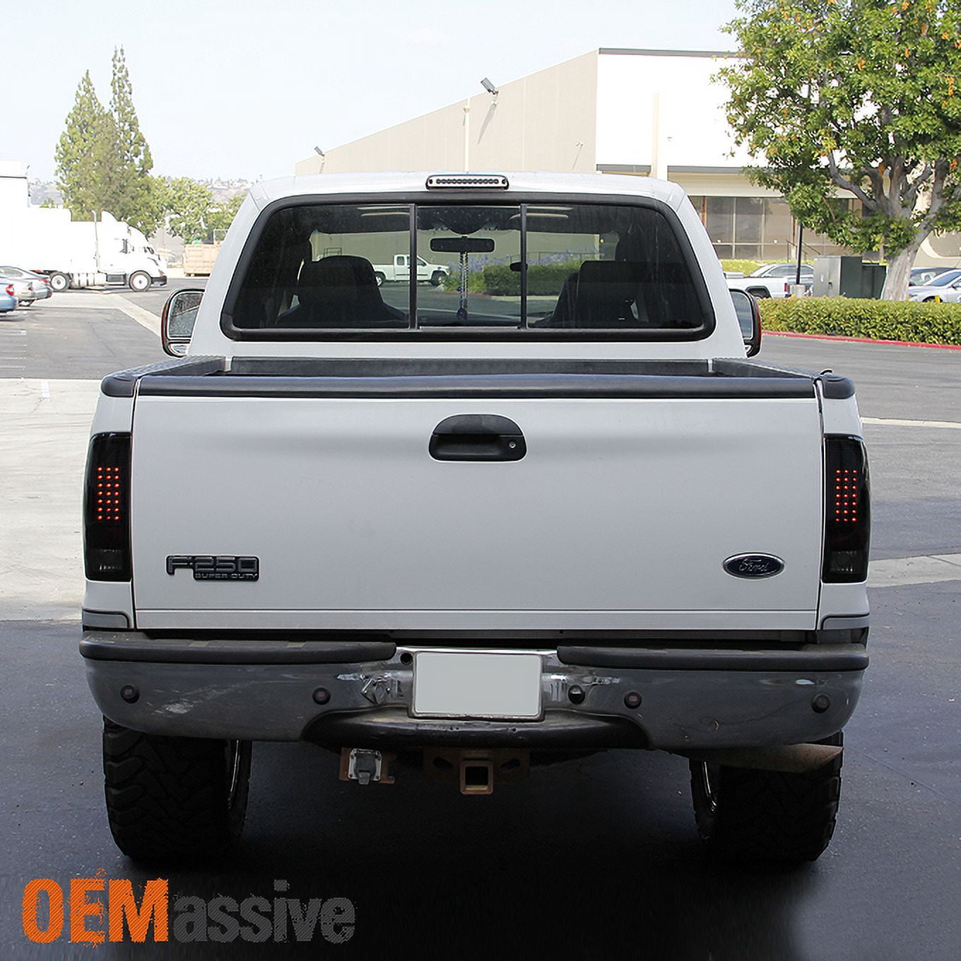 AKKON - For 97-03 Ford F150 F-150 Pickup Truck Styleside Model Black Smoke LED Tail Lights Brake Lamps Pair