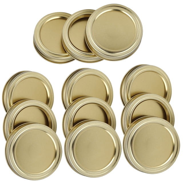 70mm Round Regular Mouth SplitType Jar Lid Container Sealing Cover for Spice Honey Canning 12pcs