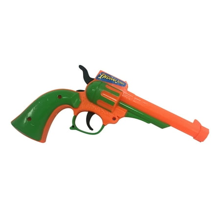 - Indiana Jones Plastic Toy Gun Orange and Green Movie Costume Prop Gift Official