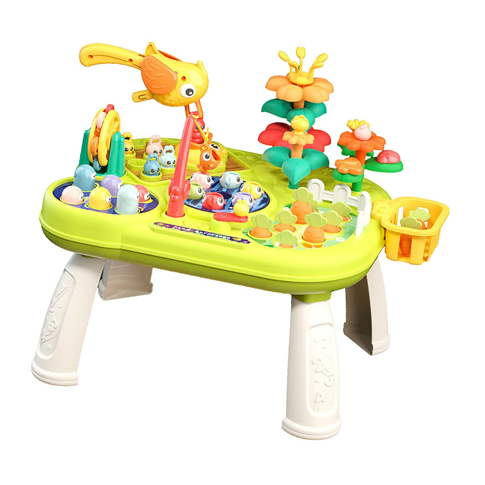 Figatia Baby Activity Table Learning Toy Interactive Toys Fishing Game Baby Sensory Toys Multicolor 48cmx42cmx55cm