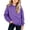 Purple, variant on Paiwinds Casual Big Girls Hooded Pullover Hoodie Long Sleeve Sweatshirt with Kangaroo Pocket Regular Fit Solid Color Activewear for Teen Girls