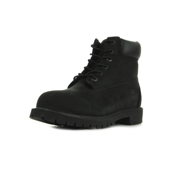Botas Timberland de 6 pulgadas negras de nubuck talla 2.5 US para niños