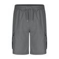 thumbnail image 3 of Mgmyaa Men's Cargo Shorts Elastic Waist Outdoor Shorts Daily Breathable Straight Shorts with Multi Pockets, 3 of 6
