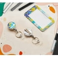 thumbnail image 5 of Retractable Badge Holder, Lightweight Plastic Badge Reel Retractable Card Holder with Key Ring Backing Belt Clip, 5 of 6