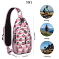 thumbnail image 5 of Crossbody Sling Backpack for Women Men Cute Cherry Pattern Shoulder Sling Crossbody Casual Chest Bag for Travel Sports Running Hiking, 5 of 6
