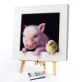 thumbnail image 2 of Kits de pintura al óleo de cerdo y pollito por números, cuadro de lienzo, regalo de decoración del hogar DIY Tmvgtek decoración de arte en el hogar, 2 of 9