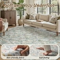 thumbnail image 5 of SIXHOME 6'x9' Floral Area Rug, Washable Soft Non-Slip Traditional Carpet for Living Room Bedroom Dining Room, Sage Green, 5 of 8