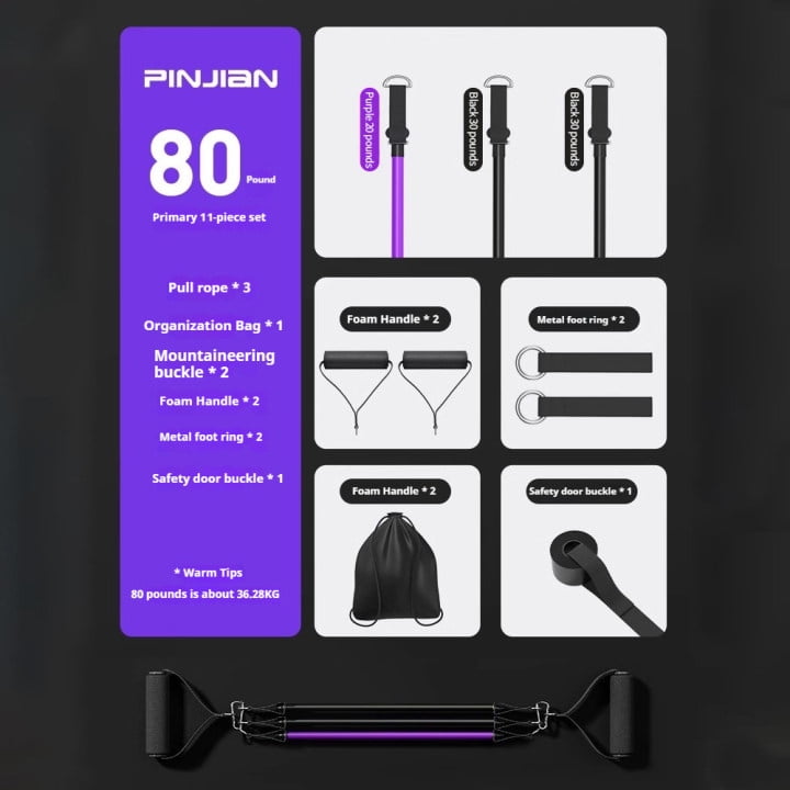 Pull Rope Set Resistance Bands Portable Fitness Equipment Chest Expander Ankle Strap Elastic Exercise Band