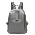 thumbnail image 2 of YOPTOP Women Backpack Tide Bag Wild Soft Leather Student Bag Simple Backpack,Grey, 2 of 3