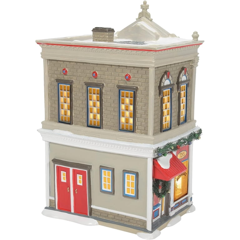 Department 56 Snow Village Norman Rockwell's Christmas Eve Lit Building - 8.25" Holiday Collectible
