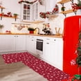 thumbnail image 3 of Summercome Christmas Kitchen Rug Sets Xmas Holiday Snowflake and Christmas Tree Kitchen Mat 2 Pieces Non-Slip Decorative Doormat Area Runner Carpet Set Floor Mat for Home Decoration, 16"x24"+16"x47", 3 of 7