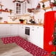 thumbnail image 1 of Juego de 2 Tapetes Navideños para Cocina | Felpudos Antideslizantes de Poliéster En Rojo y Verde | Alfombras Antimanchas para Entrada, Baño y Dormitorio | Alfombra Decorativa Navideña, 1 of 6