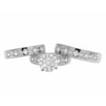 thumbnail image 3 of TAAPSEE JEWELS Matching 14K White Gold Finish CZ Wedding Ring Set for Him and Her – Trio Engagement Set, 3 of 6