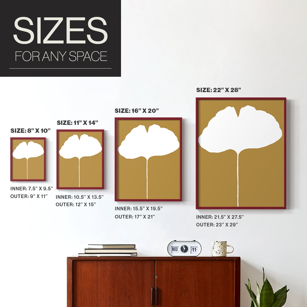 Happily Single V31 Framed Print in Red Solid Wood Framed Print No Nail Hanging