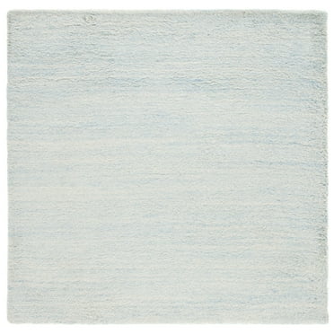 SAFAVIEH Casablanca Eugene Solid Area Rug, Light Blue, 6' x 6' Square