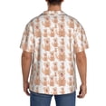 thumbnail image 5 of Cauagu Labrador Retriever Dog Men's Short Sleeve Button Down Hawaiian Shirt for Men Bowling Shirts Casual Summer Beach Shirt,Large, 5 of 6