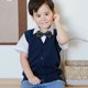 thumbnail image 4 of Chalecos de punto para niños escolares, suéter con cuello en V, chaleco, camiseta interior para adolescentes, cárdigan informal sin mangas para niñas, Tops de 4 a 13 años, 4 of 5