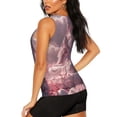 thumbnail image 3 of Fotbe Pink Lotus Buddha Blusas Sin Mangas para Mujer – Estilo Casual, Corte Suelto, Slim-Fit, Cuello Redondo Deportivo, Tops de Verano para Gimnasio y Yoga-X-Large, 3 of 7