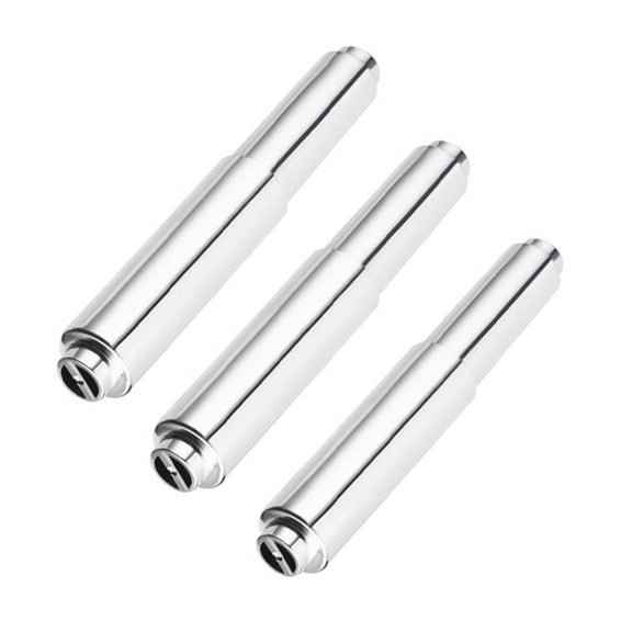 NICEXMAS 3Pcs Bathroom Toilet Paper Towel Spring Coil Rod Winder Holder Silver Abs Material