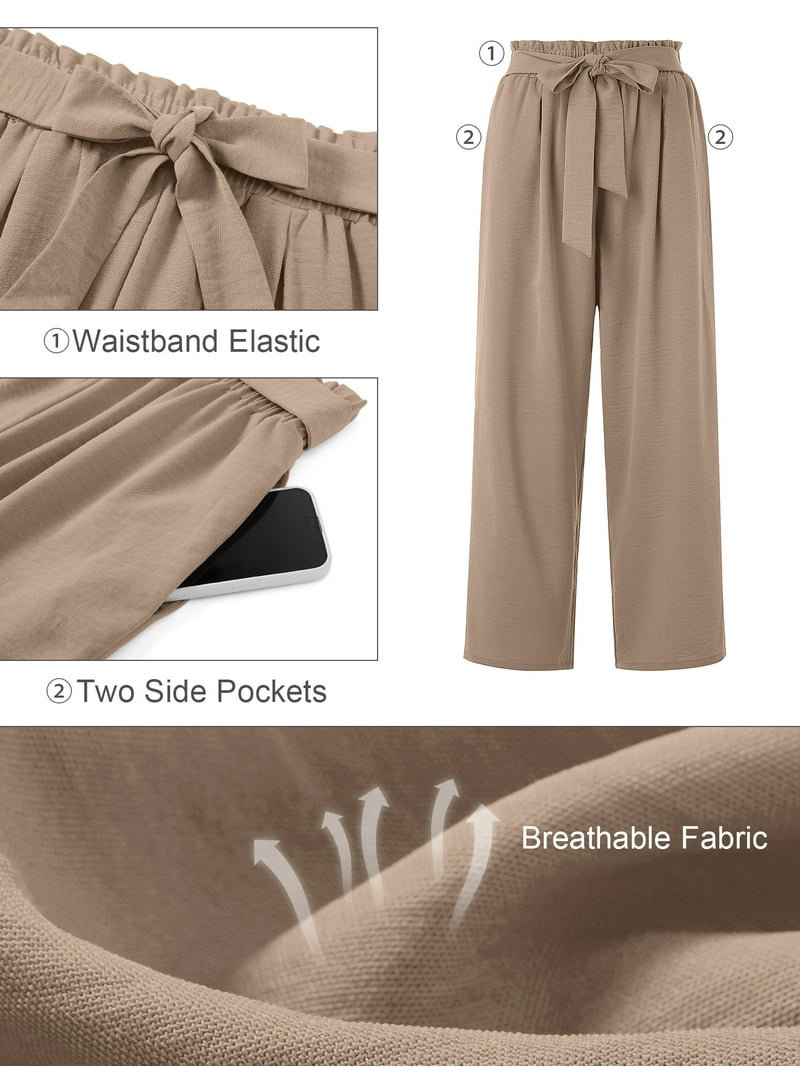★ILLIGO★ Piping Belted Wide Pants 3 COLOR High-Waist Belted Wide-Leg Trouser in Pants & Shorts | Vince