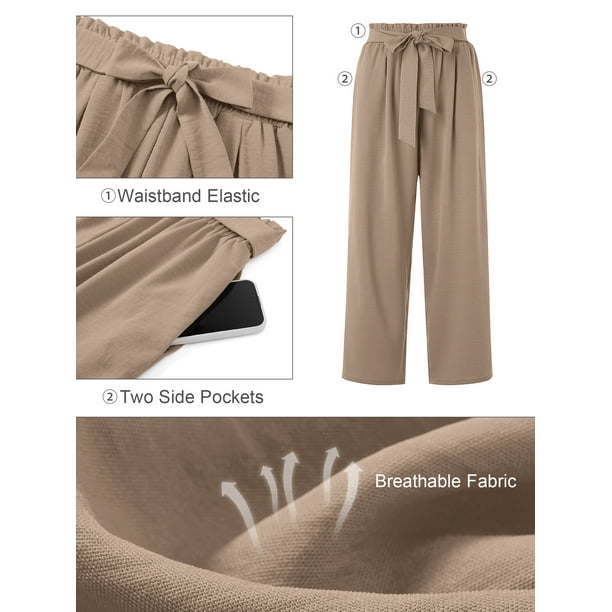 Chiclily Women's Wide Leg Lounge Pants with Pockets Lightweight