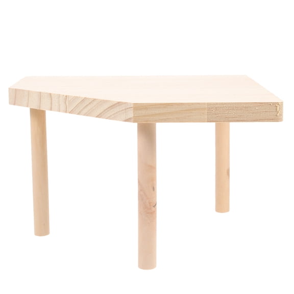 unbranded  Thickened Wood Stand Wooden Hamster Training Platform Squirrel Ball