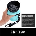 thumbnail image 4 of GORILLA GRIP Dog Water Bottle, 12 oz Pet Travel Squeeze Bottle, Food Grade Silicone, Turquoise, 4 of 10