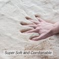 thumbnail image 4 of Faux Fur Rug Plush Rug Washable Area Rugs for Bedroom Fluffy Rabbit Fur Rug for Living Room Teen Room Home Decor Rectangle Rug (Ivory, 2x3), HB6805, 4 of 6