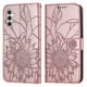thumbnail image 1 of Funda tipo cartera con girasol grabado para Samsung A34 5g, multifuncional, elegante y con protección total., 1 of 5