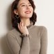 thumbnail image 2 of MRMT 2024 Nuevos suéteres para mujer Suéter de punto cálido a rayas para mujer Suéter de cuello alto corto y ajustado para mujer, 2 of 5