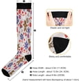 thumbnail image 3 of FREEAMG Cute Santa Claus Compression Socks for Women Men,Knee High Stockings for Athletic Sports,Running,Travel, 3 of 7