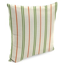 Jordan Manufacturing 18" x 18" Grey Stripe Outdoor Throw Pillow (Set of 2) - 18'' L x 18'' W x 4'' H