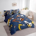 thumbnail image 3 of Homewish Cartoon Excavator 7-Piece Twin Bedding Sets,Construction Vehicles Bedding Comforter Set,Red Yellow Deepblue Sheet Sets For Teens Kid,Luxury Bedroom Decor Reversible, 3 of 8