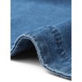 thumbnail image 5 of INSPIRE CHIC Women's Crop Denim Cardigan Short Sleeve Lapel Jean Jacket XS Medium blue, 5 of 5