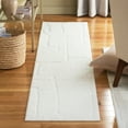 thumbnail image 3 of TOWN & COUNTRY EVERYDAY Rae Abstract Organic Soft Felt Everwash®, Machine Washable Area Rug with Non-Slip Backing, Abstract Rug, Ivory, 1'7"x7'2", 3 of 10