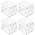 thumbnail image 1 of FRCOLOR watch box 4pcs Watch Box Transparent Watch Gift Box Jewelry Box Organizer For Home Travel,3.46"X2.76"X2.36", 1 of 4