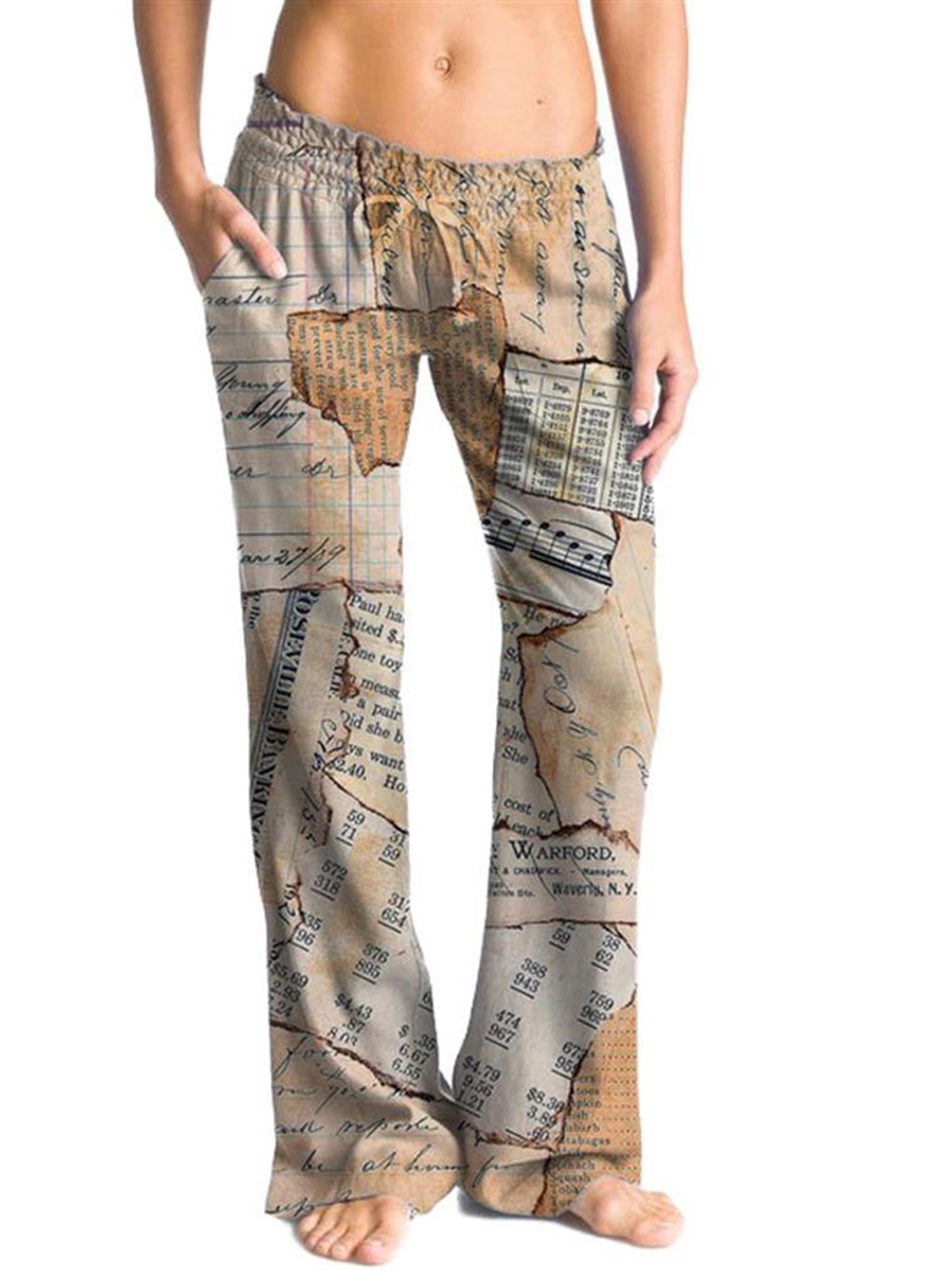 OREWO Women Sports Gym Trousers Wide 