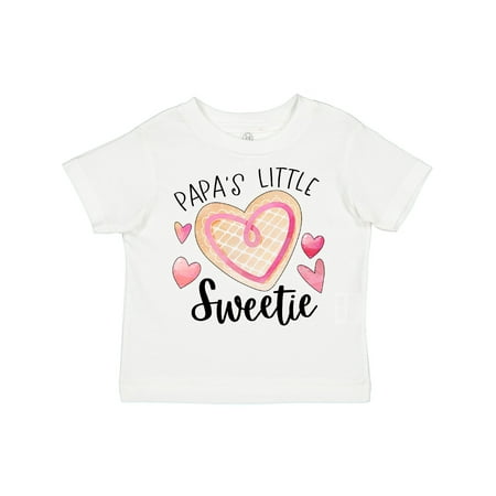 

Inktastic Papa s Little Sweetie with Pink Heart Cookie Gift Toddler Boy or Toddler Girl T-Shirt