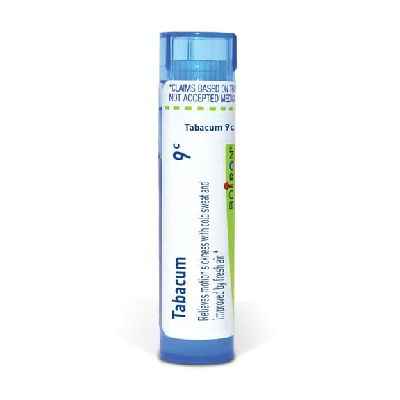 Boiron Tabacum 9C, Homeopathic Medicine for Motion Sickness With Cold Sweat And Improved By Fresh Air, 80 Pellets
