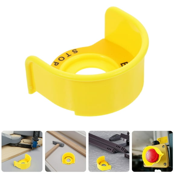 Soimiss 4Pcs Button Switch Protective Cover For Plastic Yellow Safety Guard Waterproof Dustproof