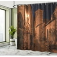 thumbnail image 5 of Ambesonne Vintage Shower Curtain, Medieval Town Street, 69"Wx70"L, Tan, 5 of 5