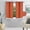Brick Rust, variant on Black 1pc Versatil Solid Thermal Window Curtain Grommet Short Panel 28"x54" GHL54