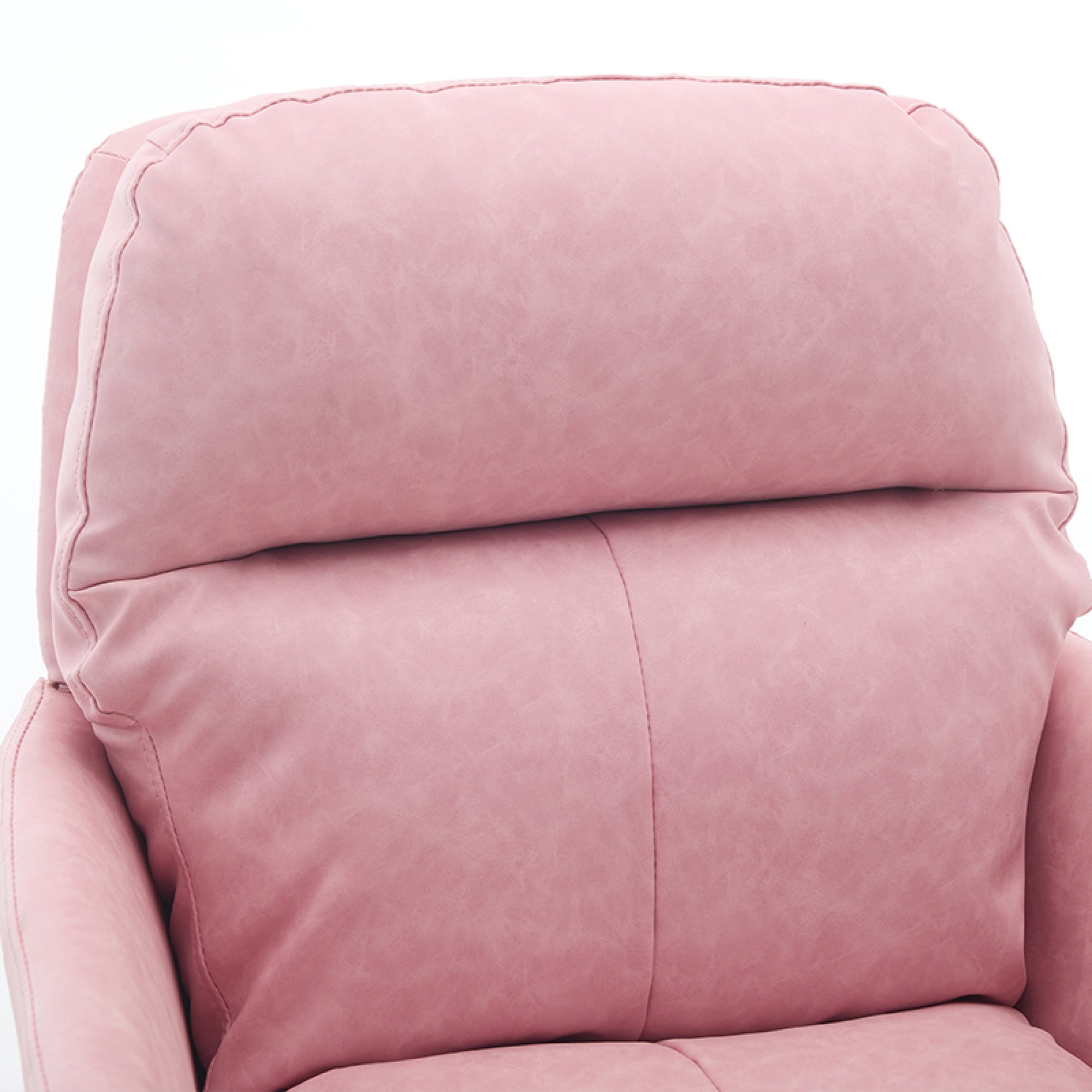 Leumius Office Chair with Black Base & Adjustable In Height,PU Leather Chair for Office Bedroom Dressing Table Pink