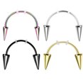 thumbnail image 2 of enjoywould 4Pcs Lip Hoop Rings Piercing Jewelry Polished Surface Non-irritation Tiger Teeth Lip Nails Halloween Photo Prop, 2 of 4