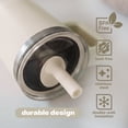 thumbnail image 6 of YAYA My First Travel Tumbler for Preschool & Kids 3+, Insulated Stainless Steel Tumbler with Reusable Silicone Straw & Spill-Proof Lid, Cup Holder Compatible, BPA-Free, 12oz, White, 6 of 9